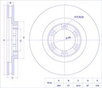 Диск тормозной TG-51712-H1000/RN1312V*Ti•GUAR