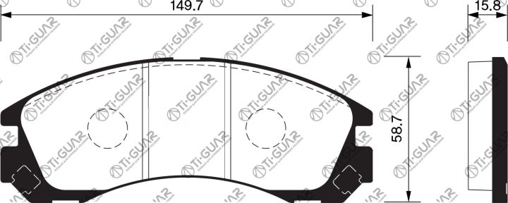 Тормозные колодки TG-313C/PN3233 (КЕРАМИКА)* Ti·GUAR